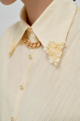 Beaded Handmade Flower Shirt