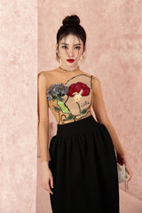 Aroma Floral 3D Mesh Shirt