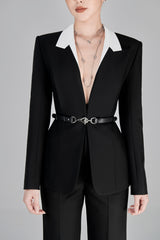 Anda Deep V-neck Blazer