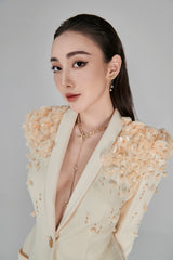 Ines Deep V-neck Gown