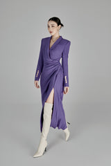 Vechery Asymetrical Collar Dress