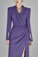 Vechery Asymetrical Collar Dress