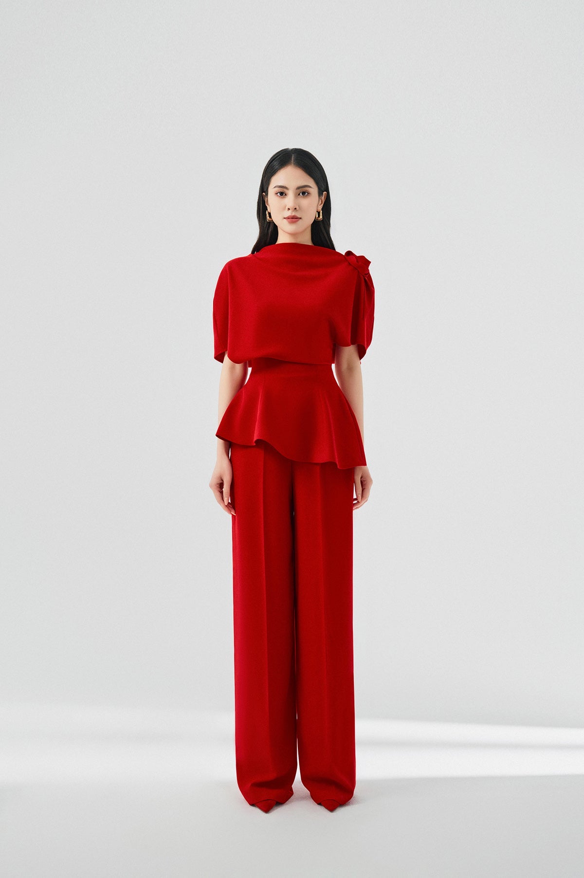 Ellie Peplum Set Design with Trousers