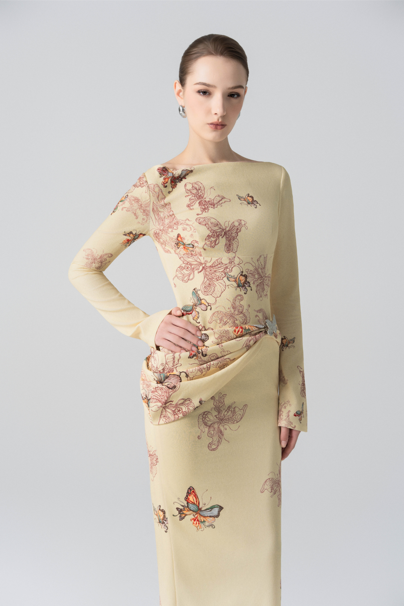 Butterfly Veil Pencil Dress