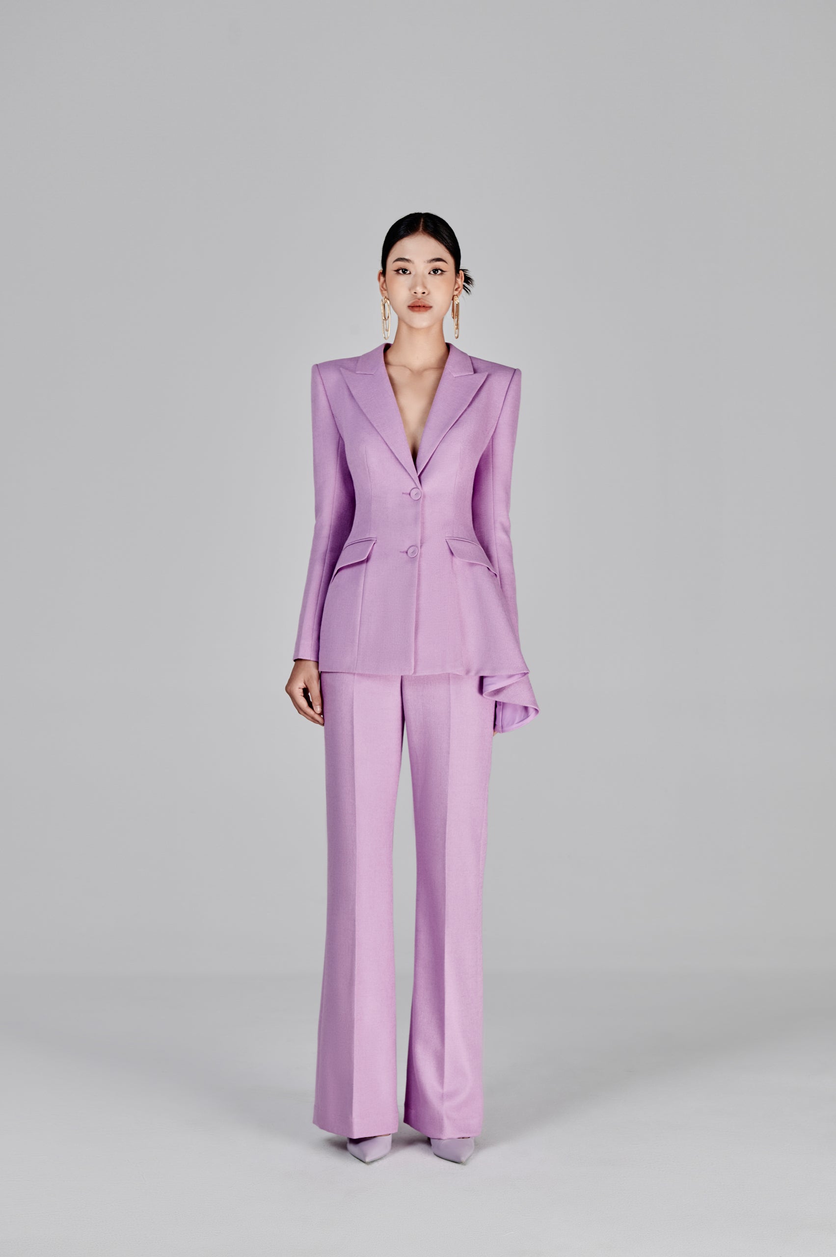 Sandy Lavender Asymetrical Blazer