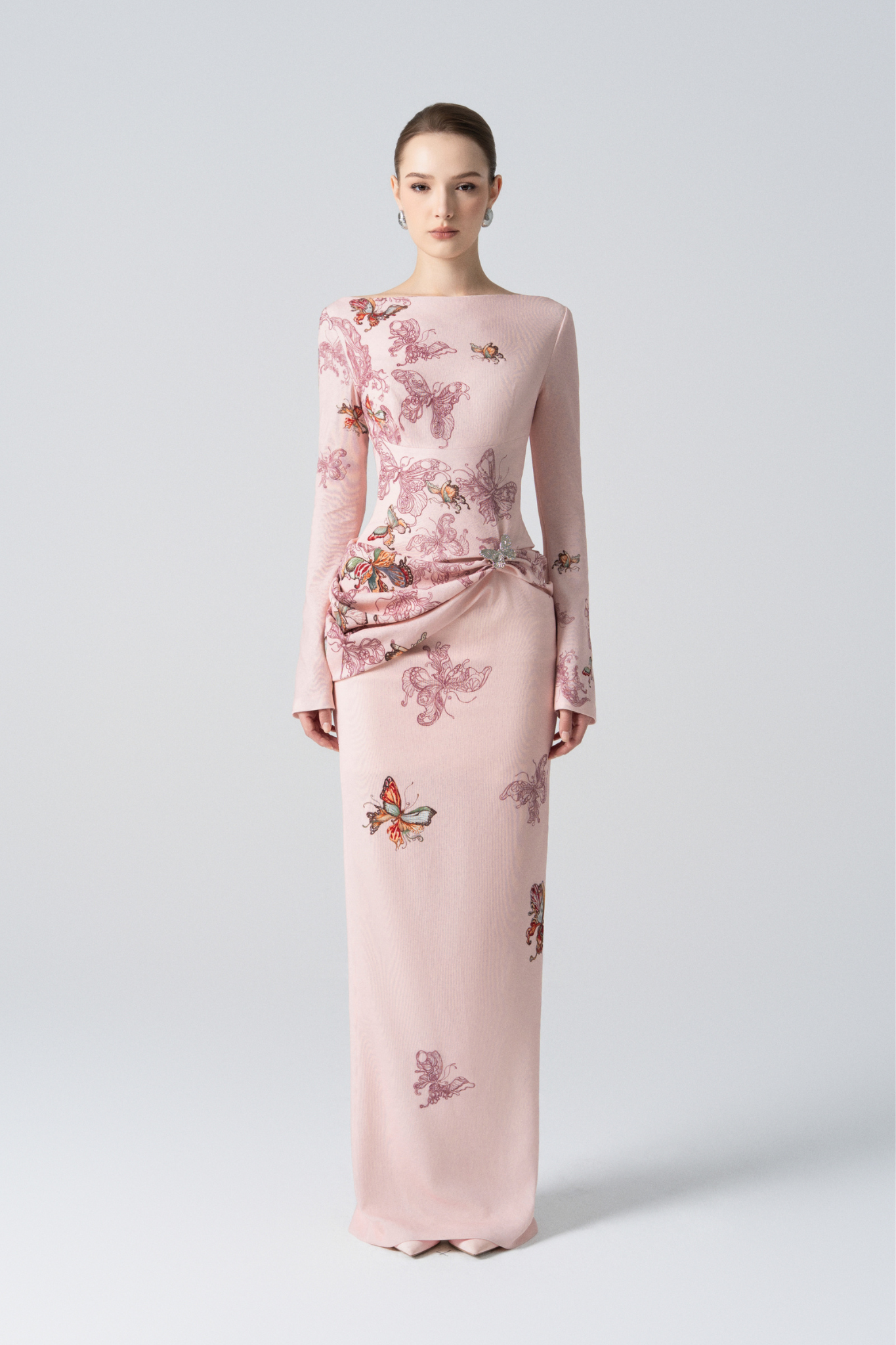 Butterfly Veil Pencil Dress