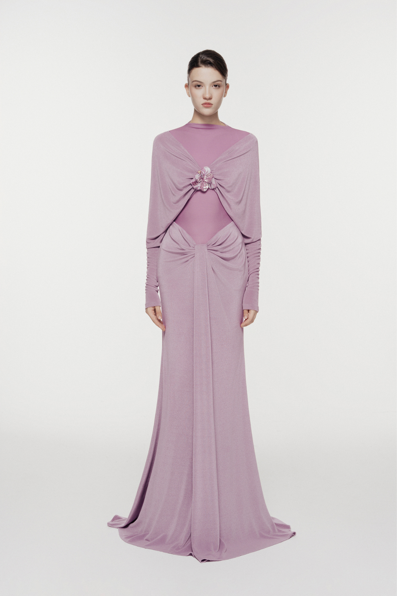 Stone-Embellished Mermaid Gown