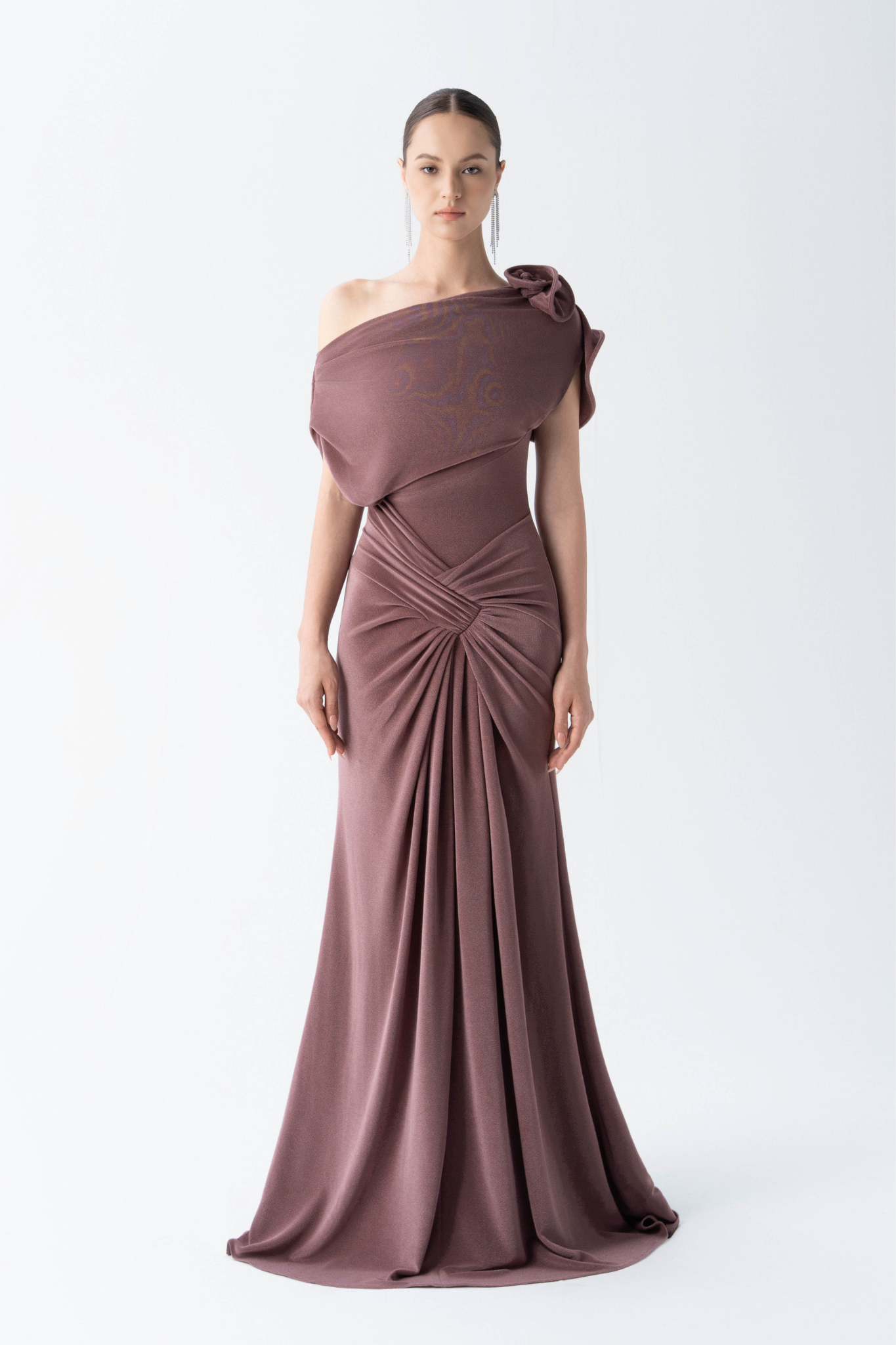 Orchid Drape Gown