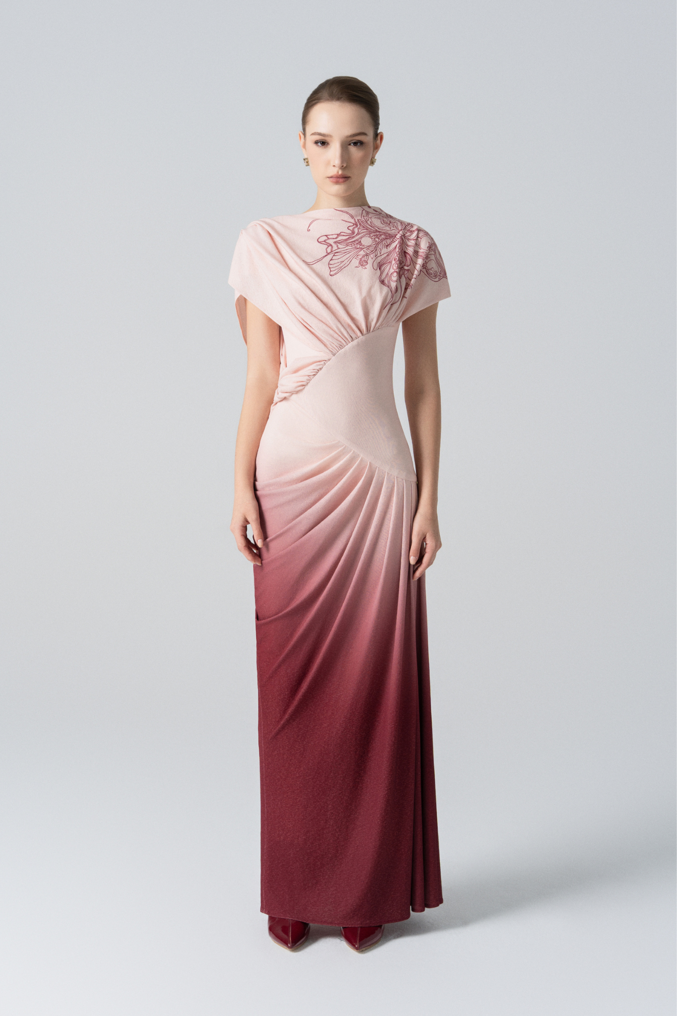 Blush Horizon Midi Ombre Dress