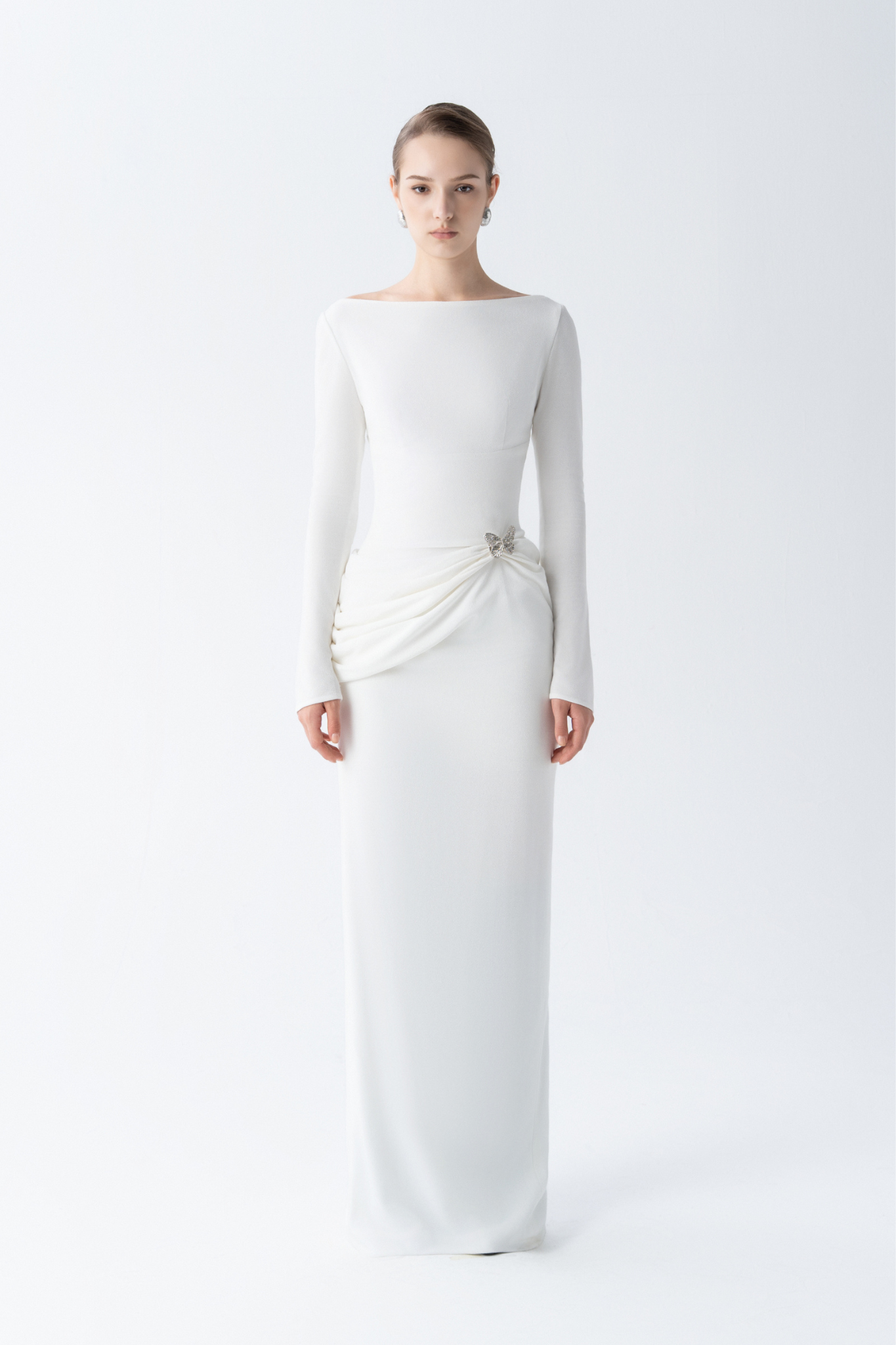 Ethereal Curve Pencil Gown