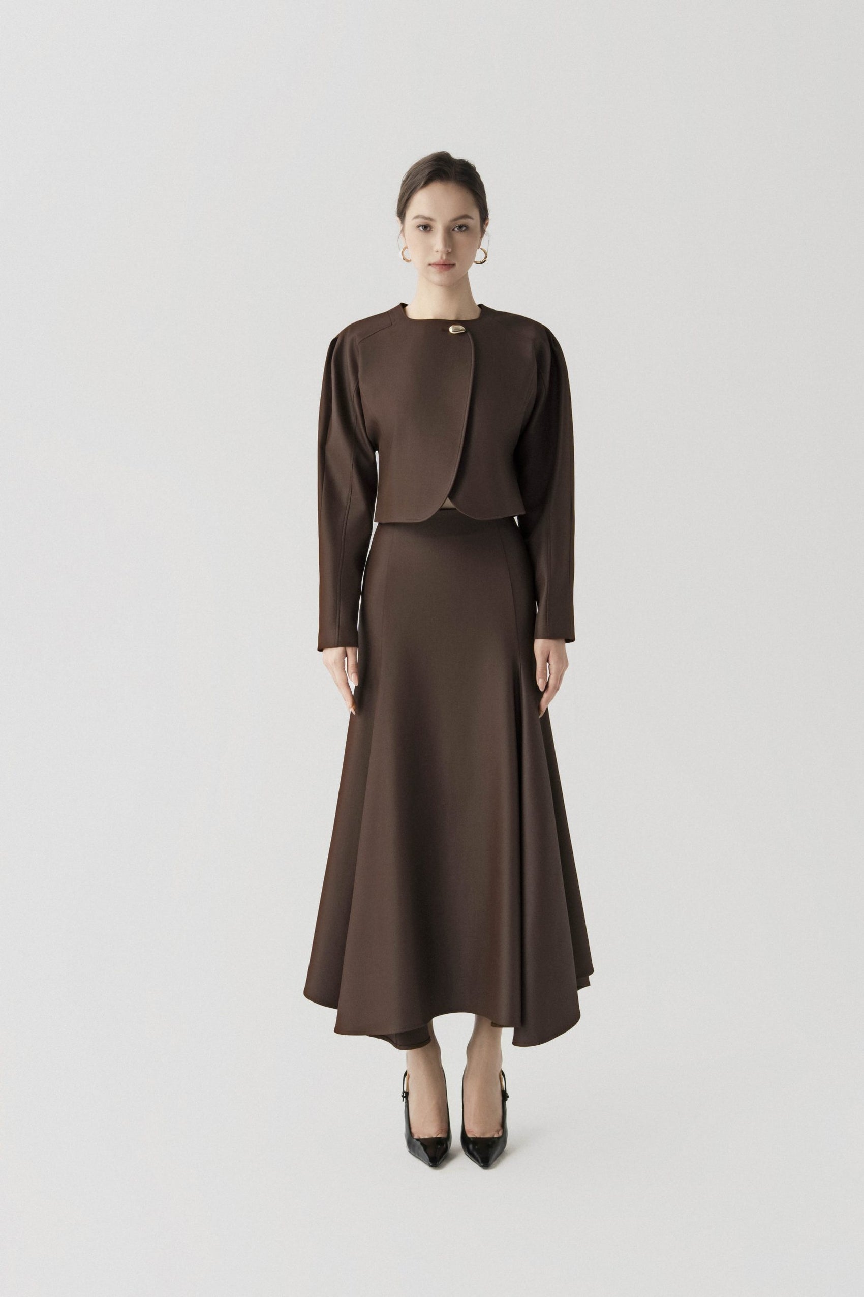 Solstice Set in Chicory Coffee (Jacket & Skirt) image 0