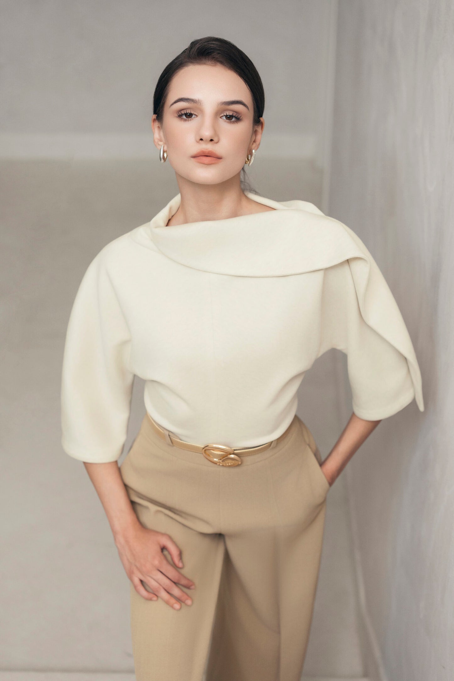 Beige Ease Blouse image 1