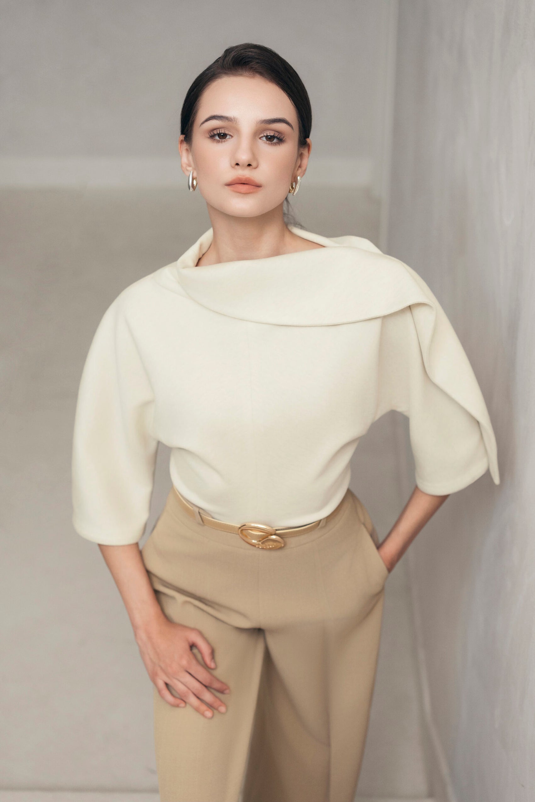 Beige Ease Blouse image 1