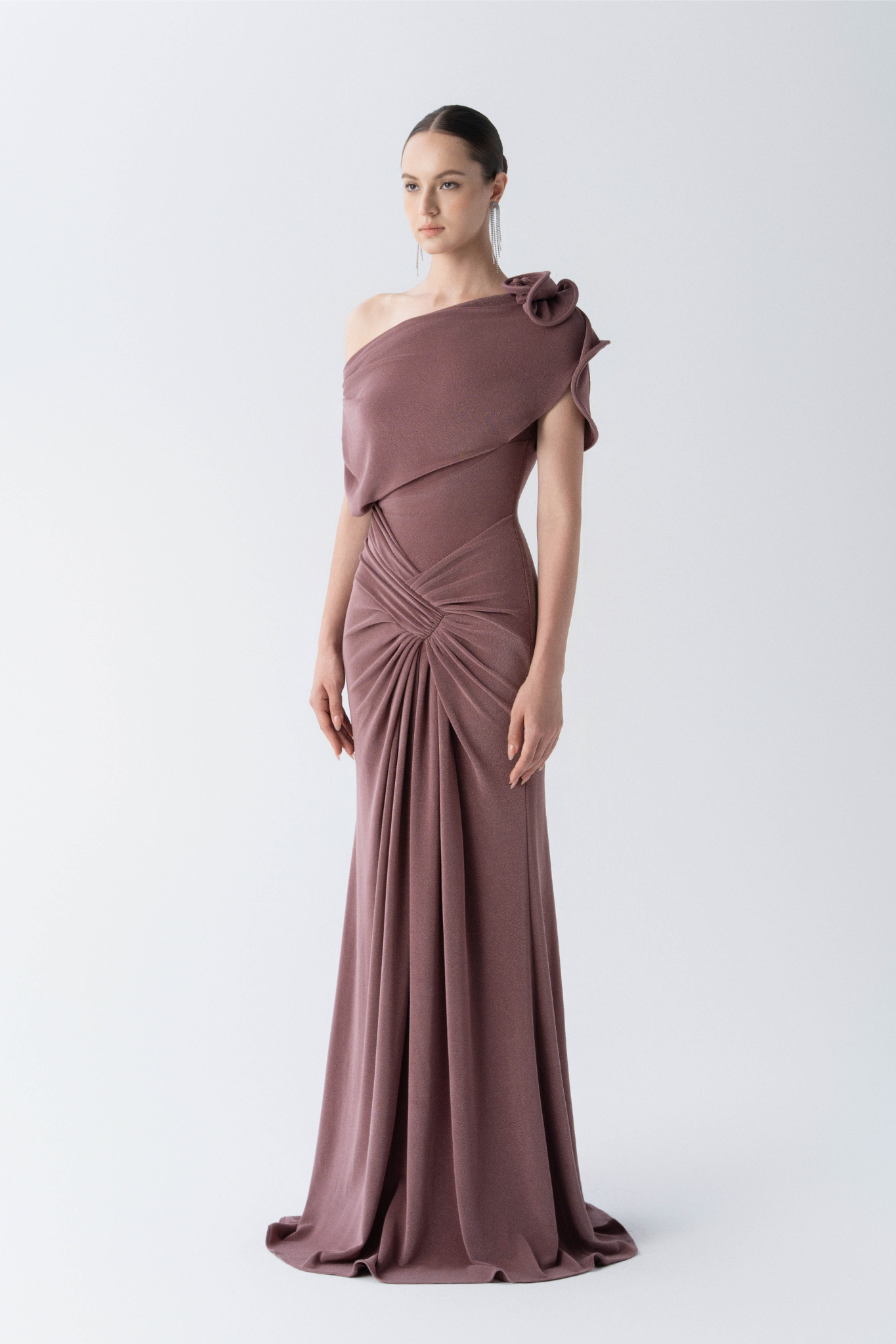 Orchid Drape Gown