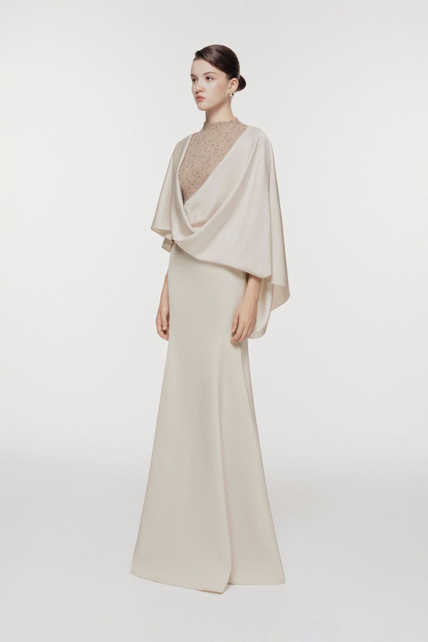 Floral Accent Mermaid Gown