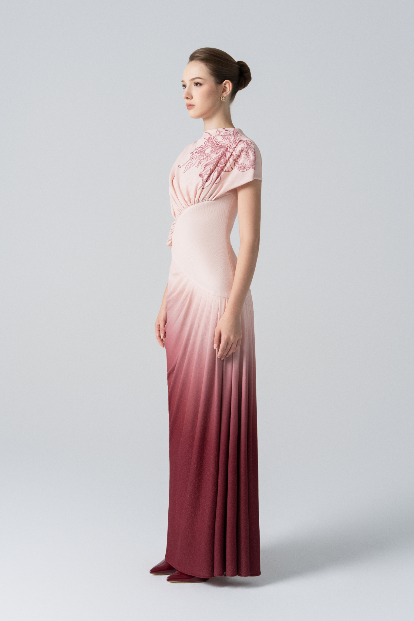Blush Horizon Midi Ombre Dress