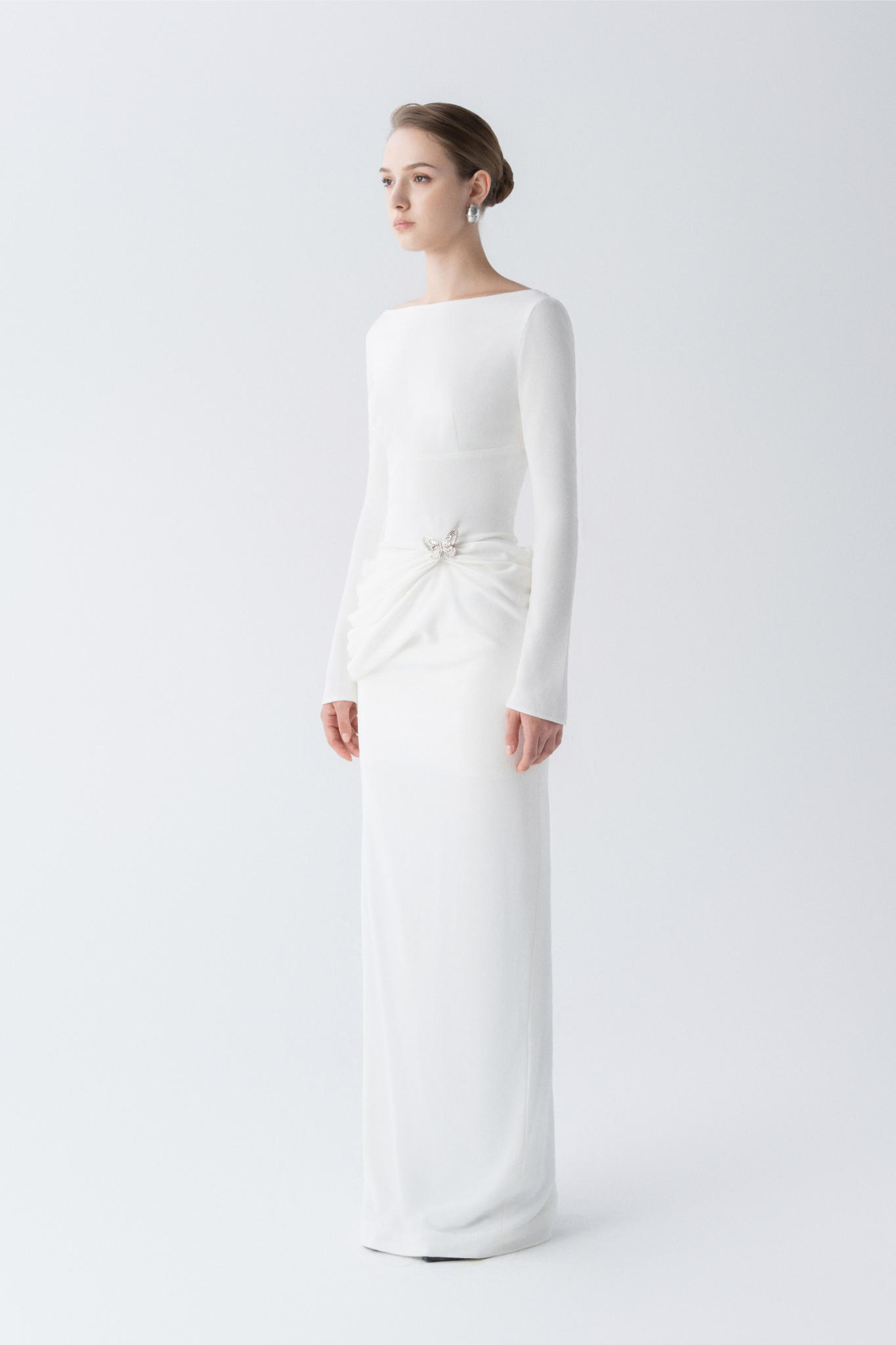 Ethereal Curve Pencil Gown