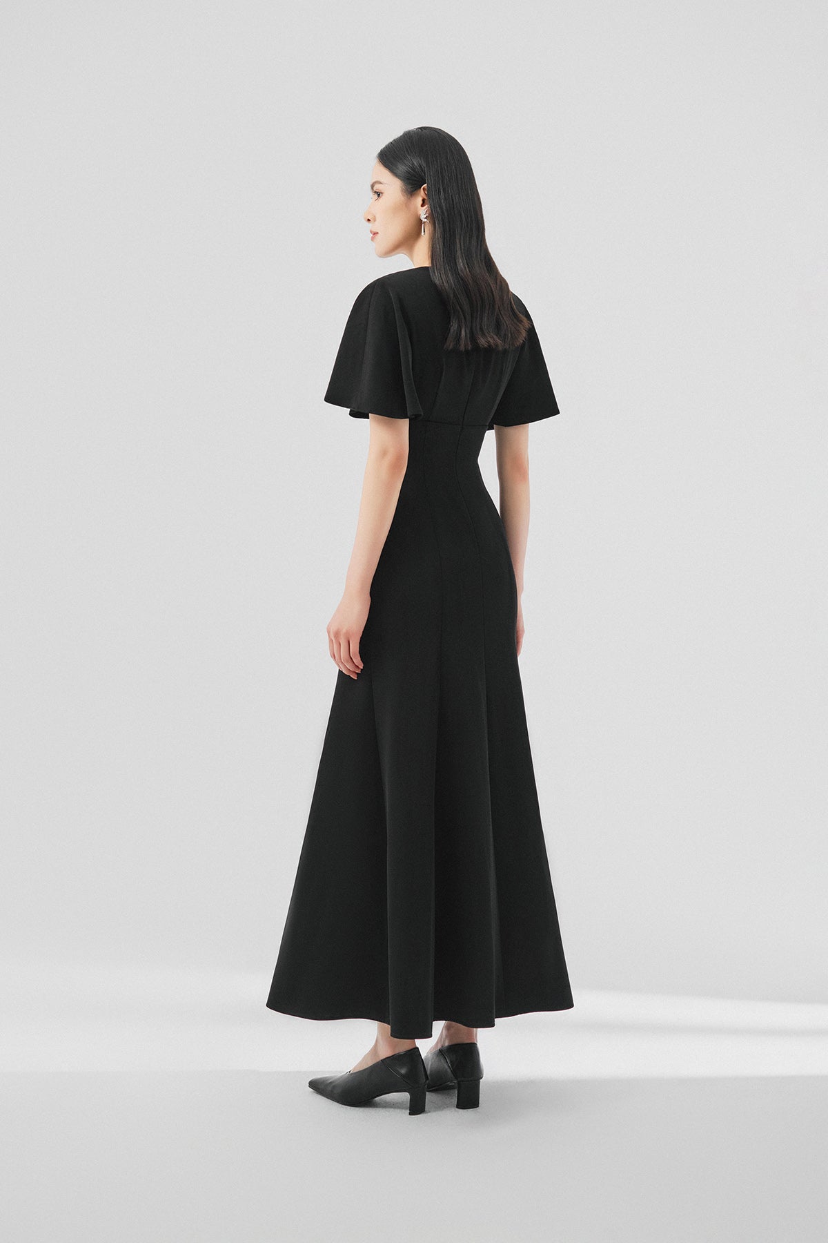 Letitia V-neck Fishtail Dress