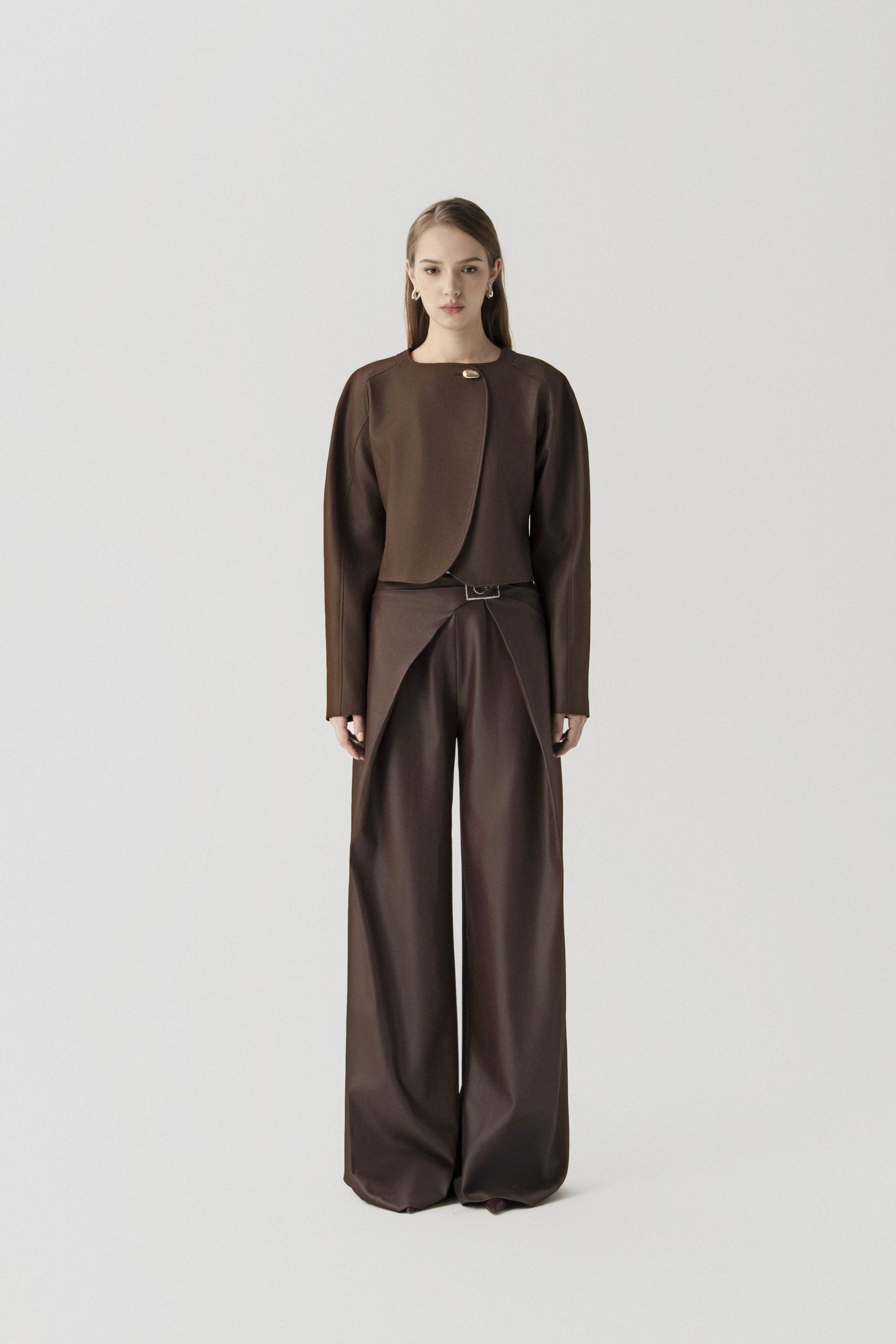 Solstice Cropped Jacket in Chicory Coffee image 0