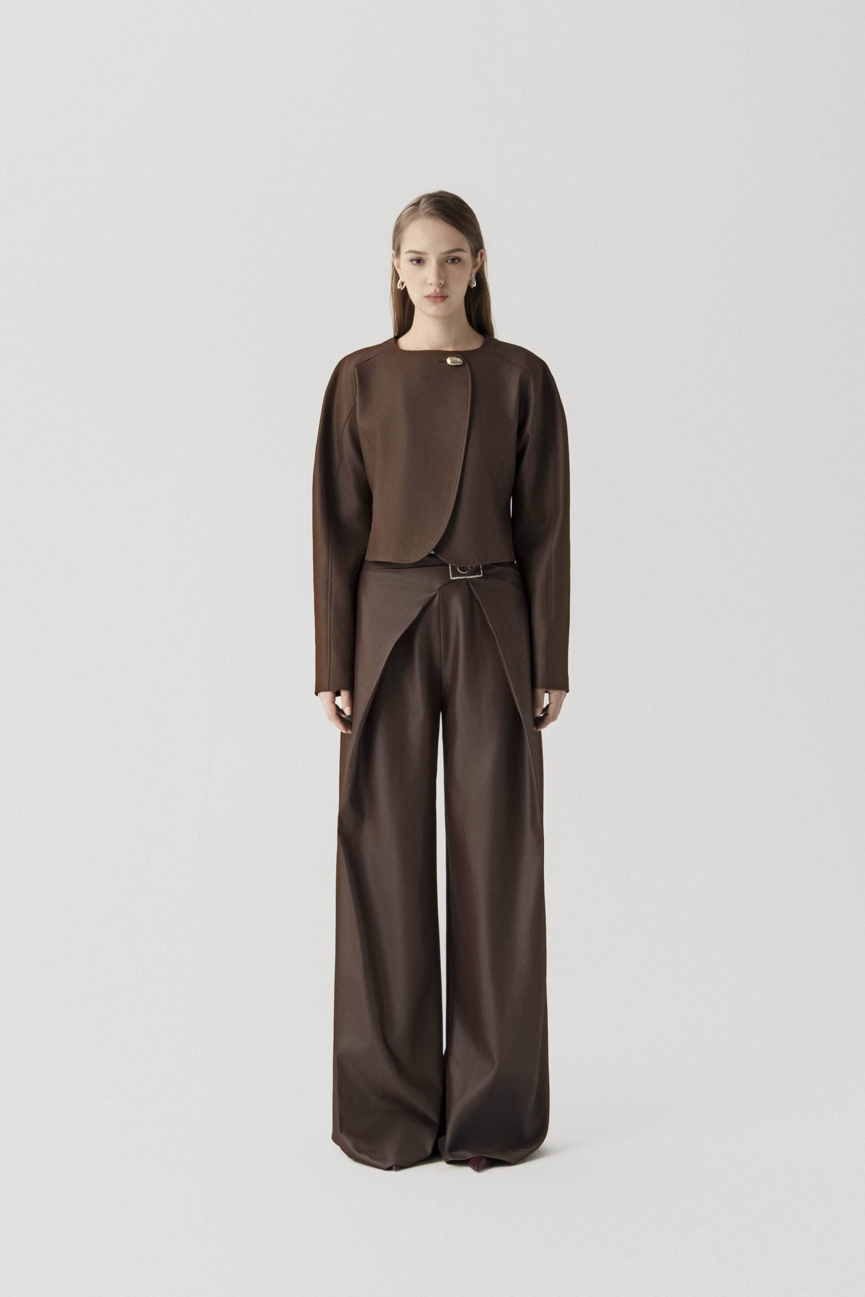 Solstice Cropped Jacket in Chicory Coffee image 0