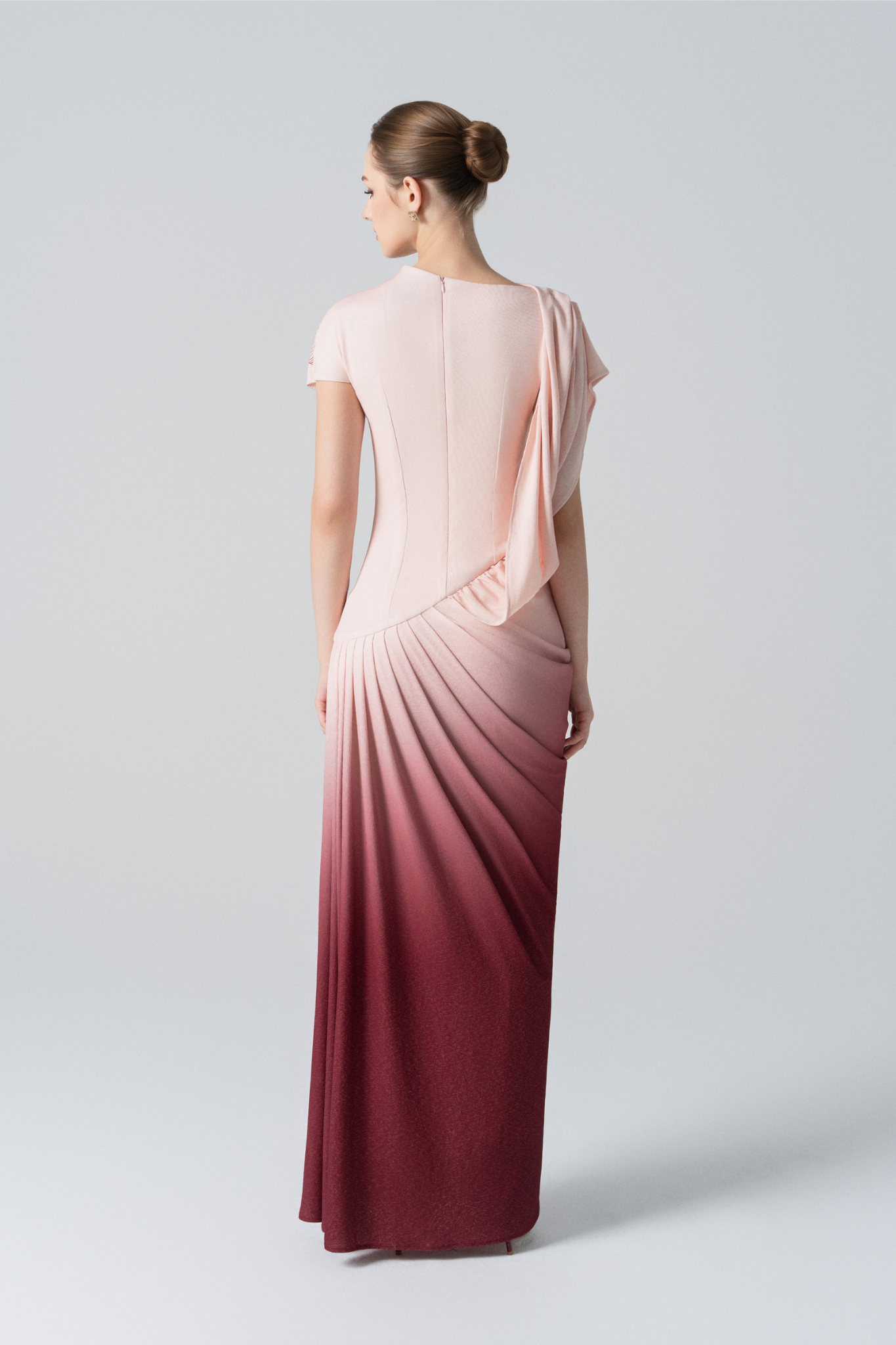 Blush Horizon Midi Ombre Dress