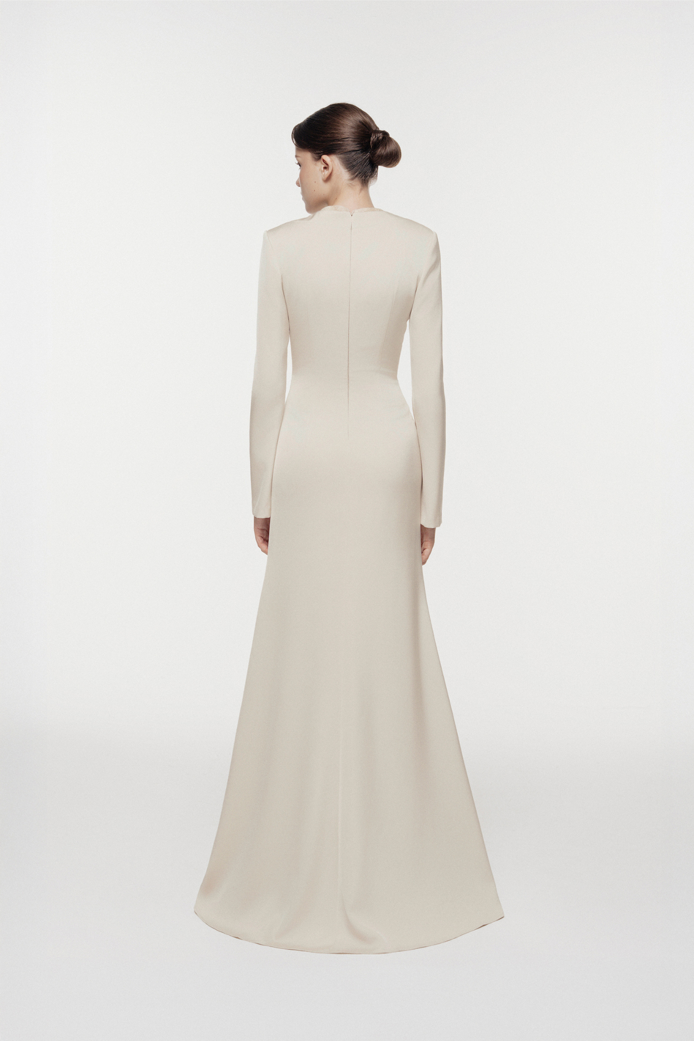 Crystal Mesh Fishtail Gown