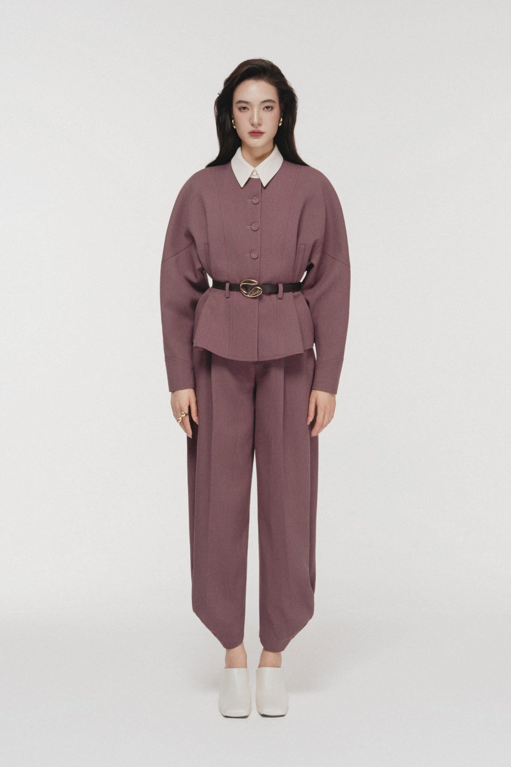 Quilted Structure Full Set in Rose Taupe image 0