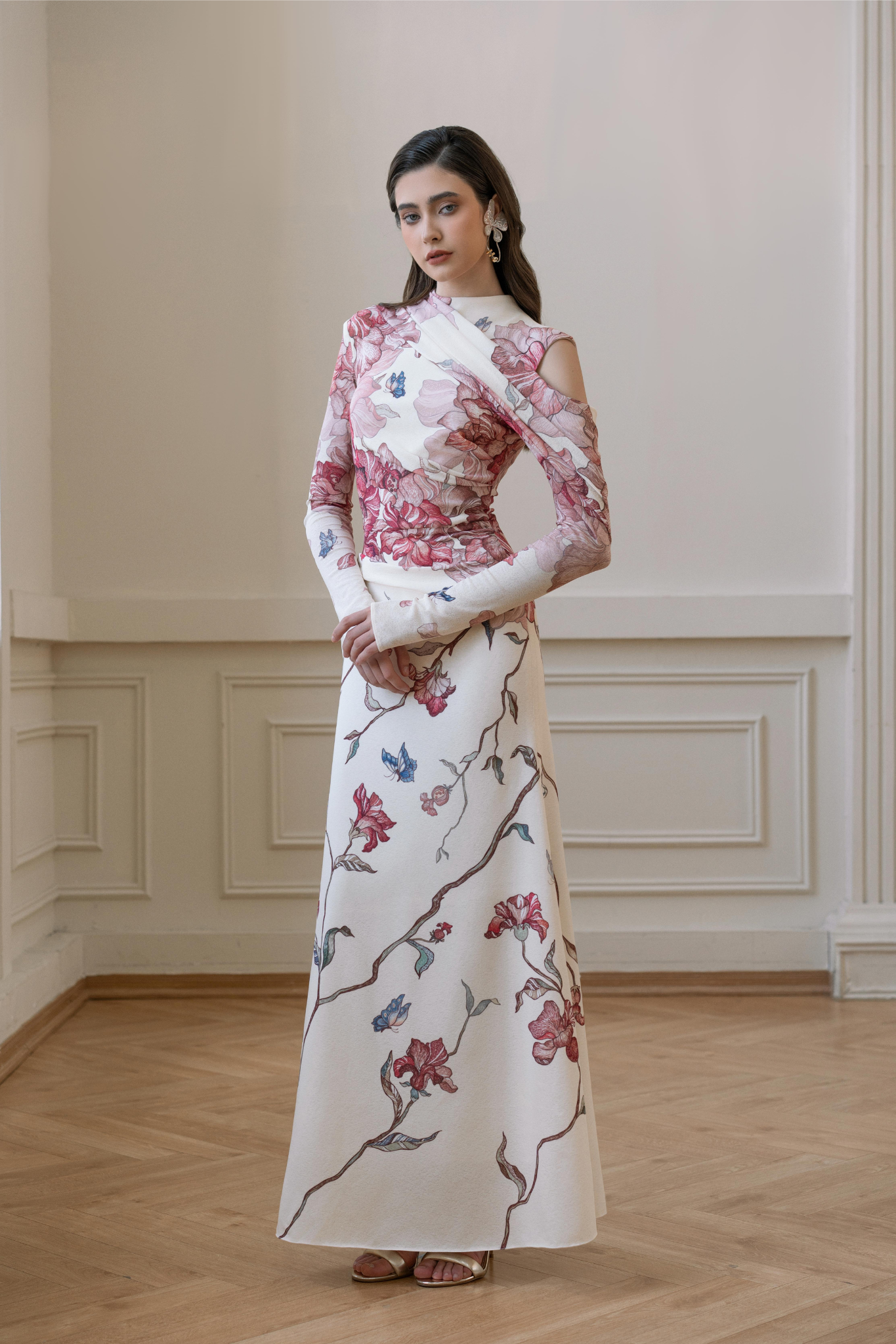 فستان خيالي مزهر