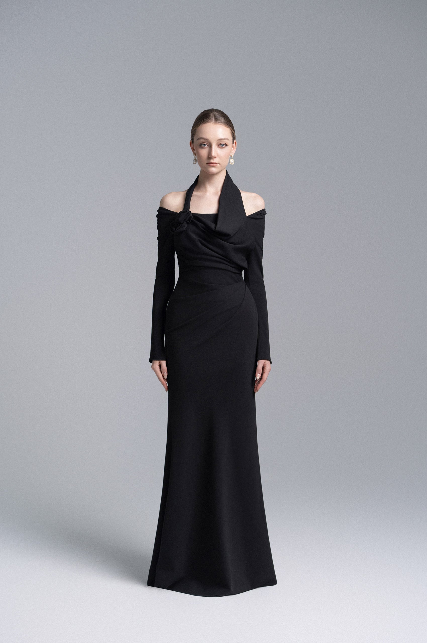 Seraphine Draped Floral Accent Dress image 0