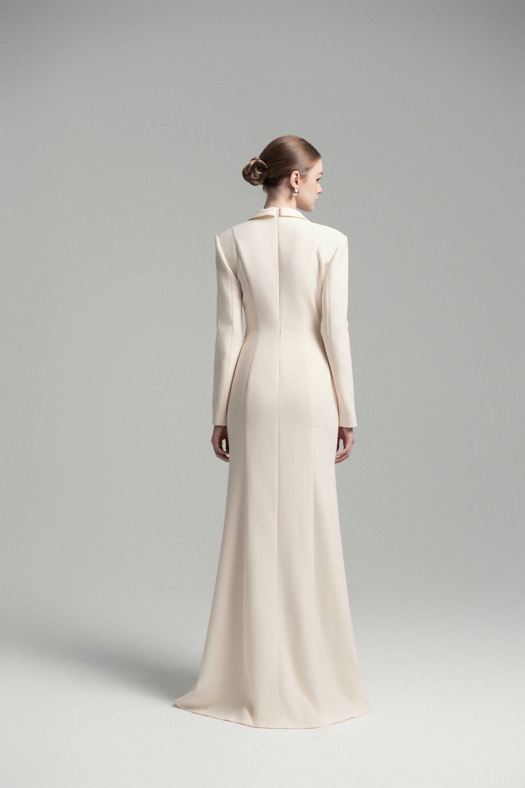 Chic Blazer Dress with Draping image 2