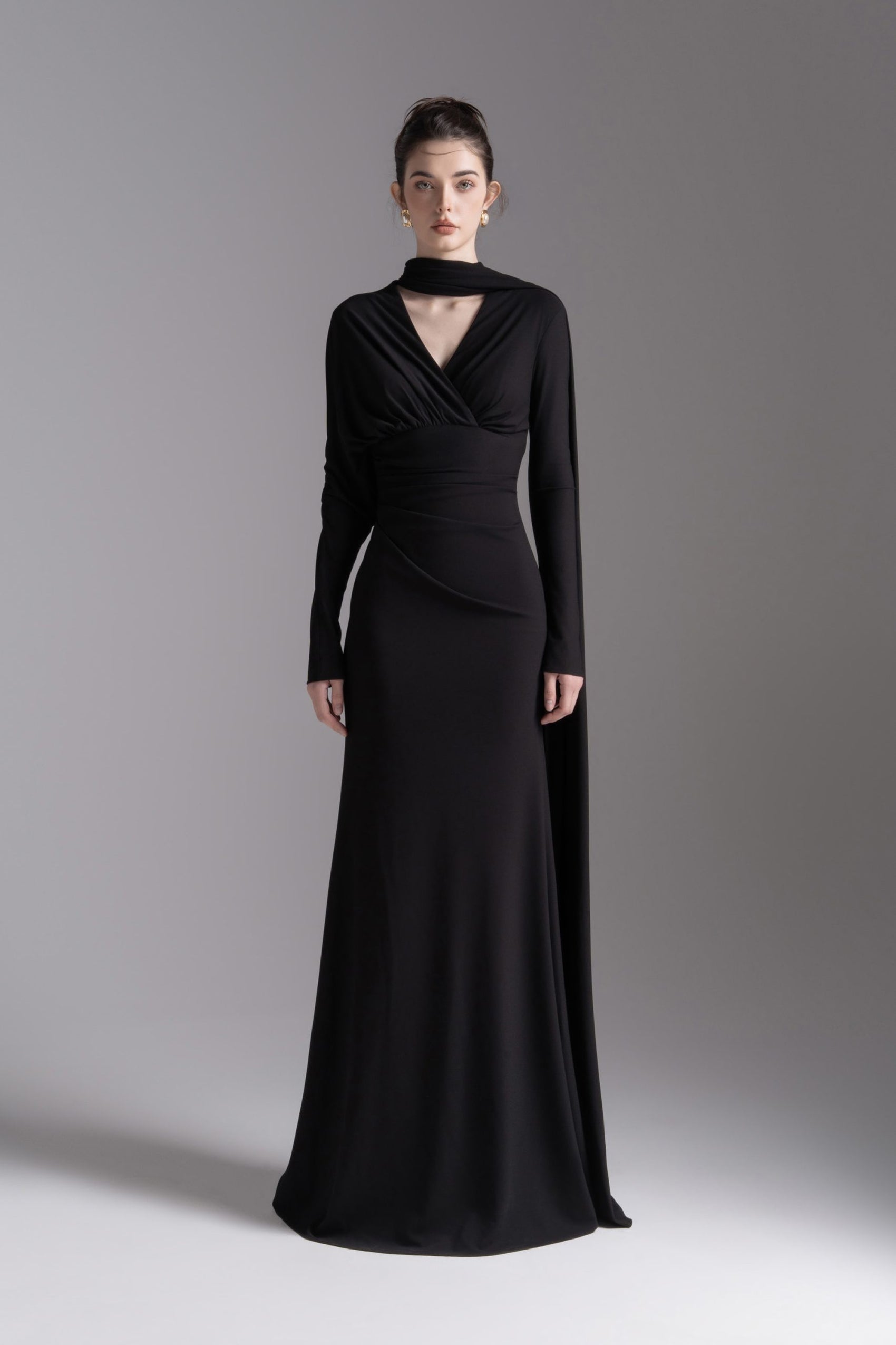 Whisper Trail Dress in Black image 0