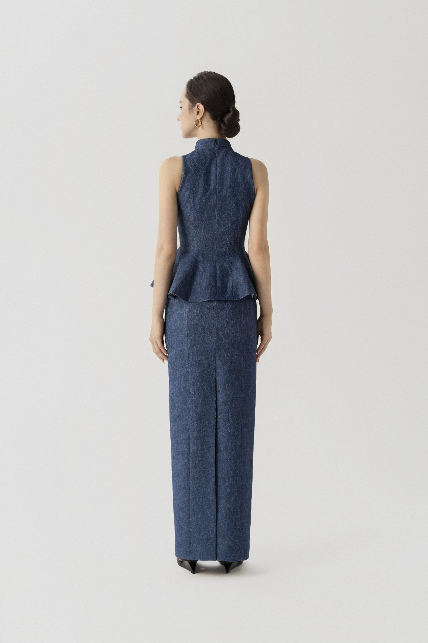 Floral Denim Set (Top & Skirt) image 2