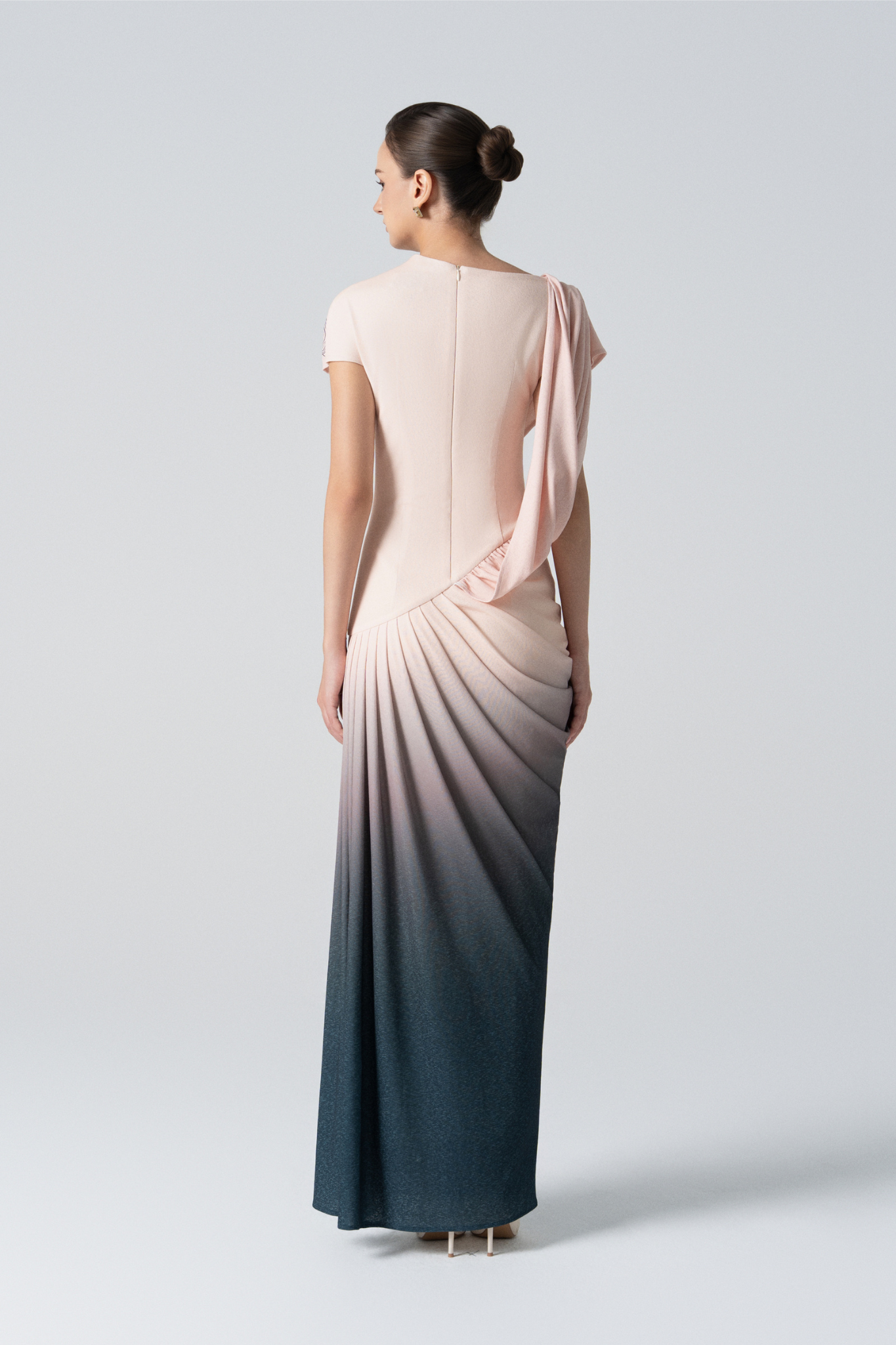 Blush Horizon Midi Ombre Dress