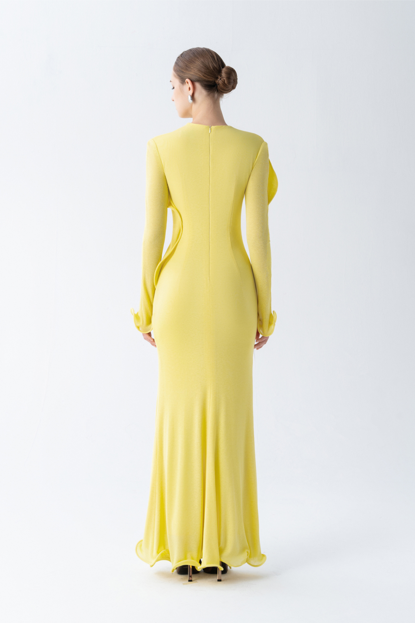 Cascade Ruffle Midi Dress