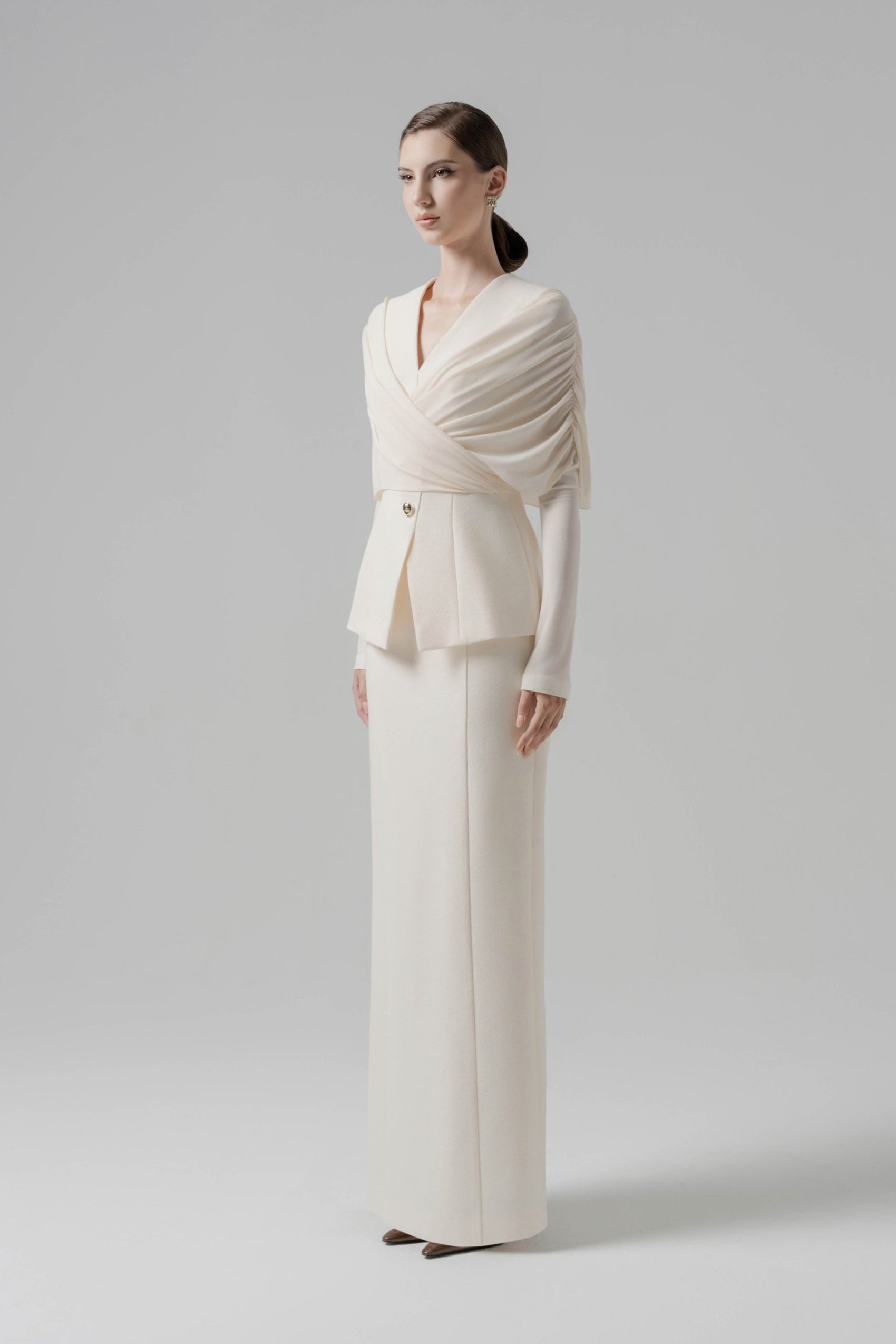 Stillness Cream Set (Blazer & Skirt) image 1