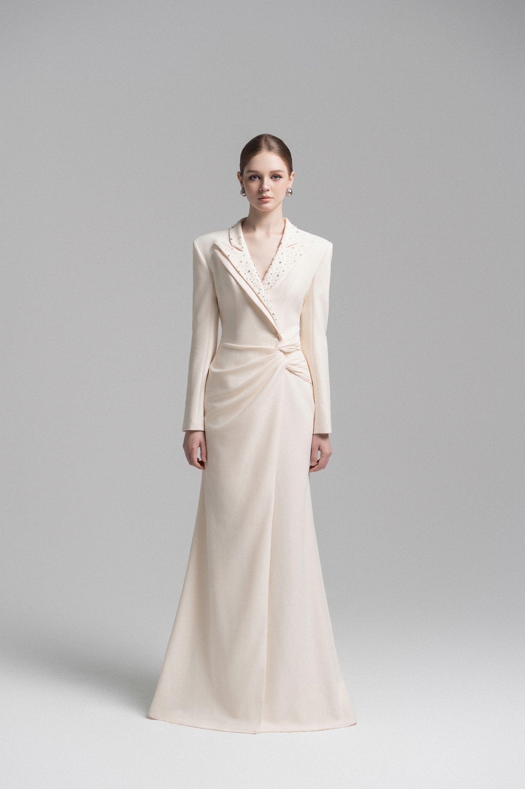 Chic Blazer Dress with Draping image 0