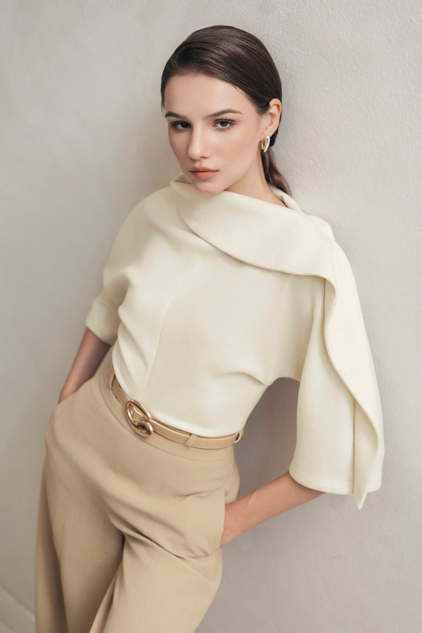 Beige Ease Blouse image 2
