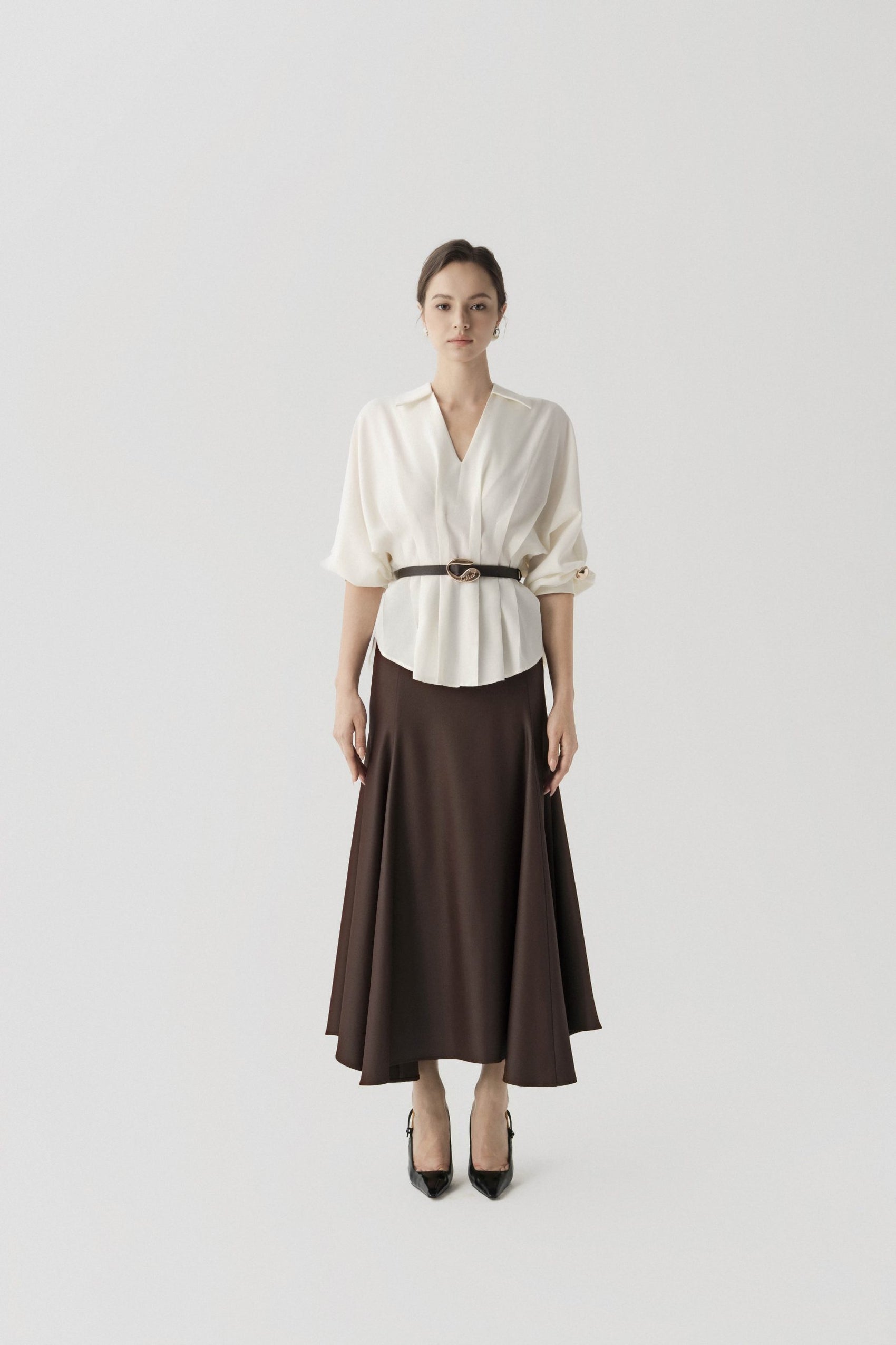 Plain Linen Set (Top & Skirt) image 0