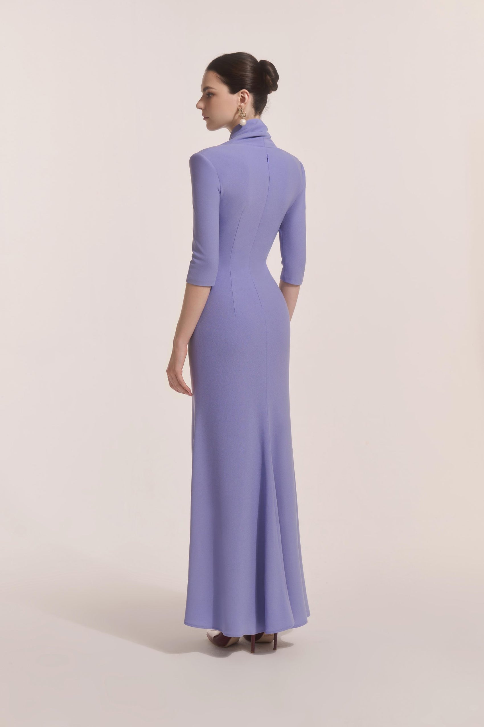 Astra Draped Midi in Lavender image 1