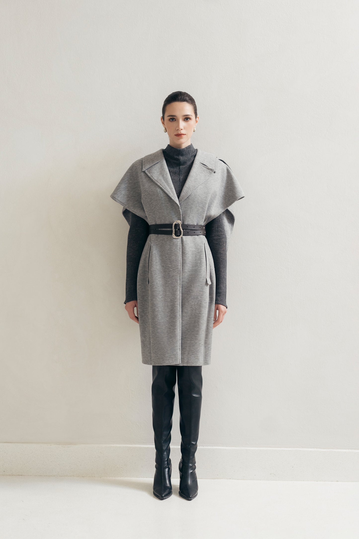 Grey Cocoon Coat image 0