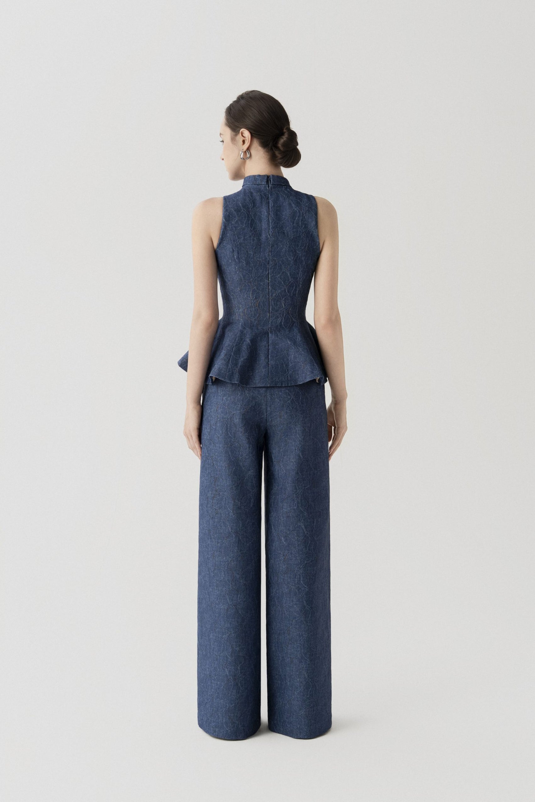 Floral Denim Set (Top & Trousers) image 2