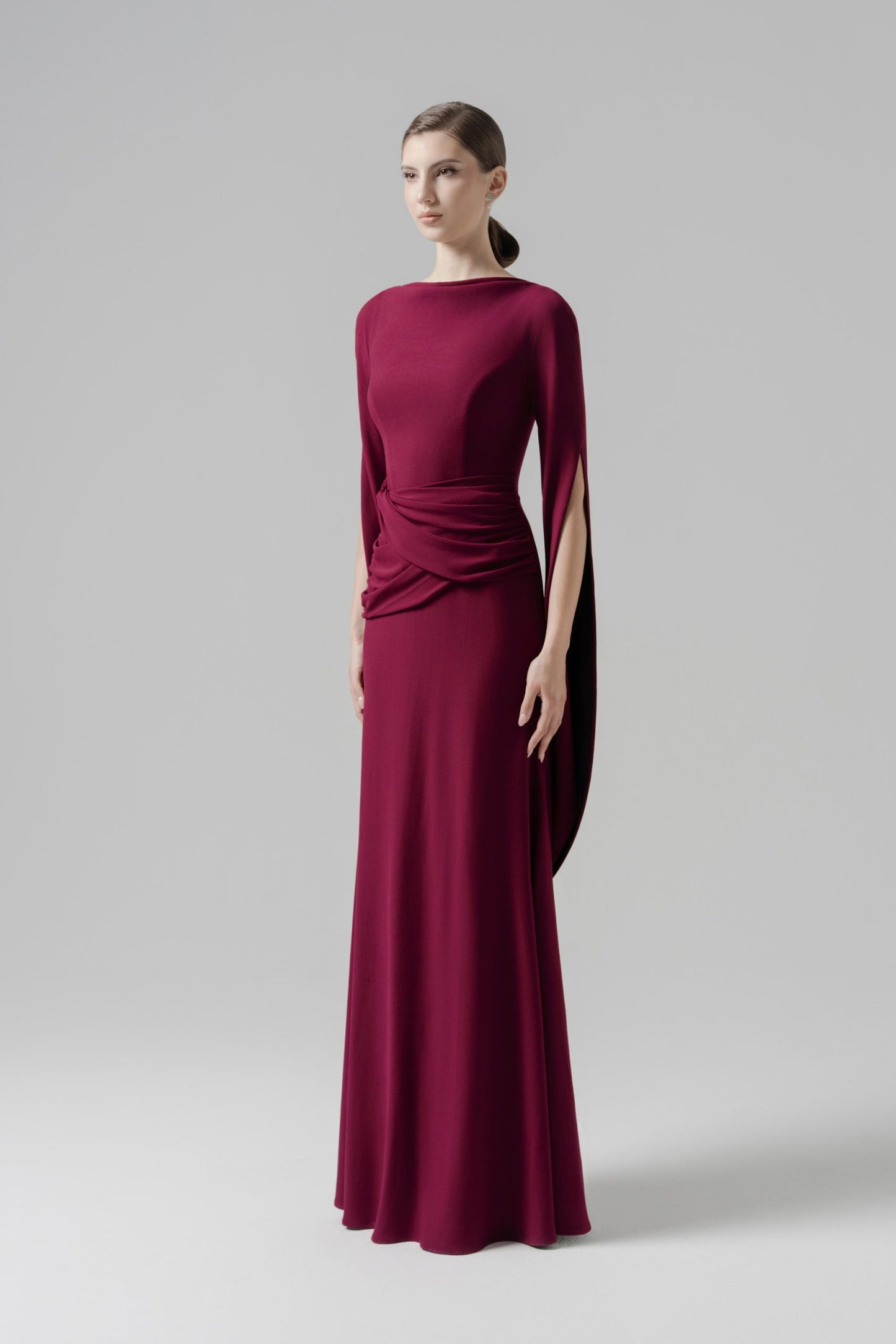 Moonlit Gaze Dress in claret image 1