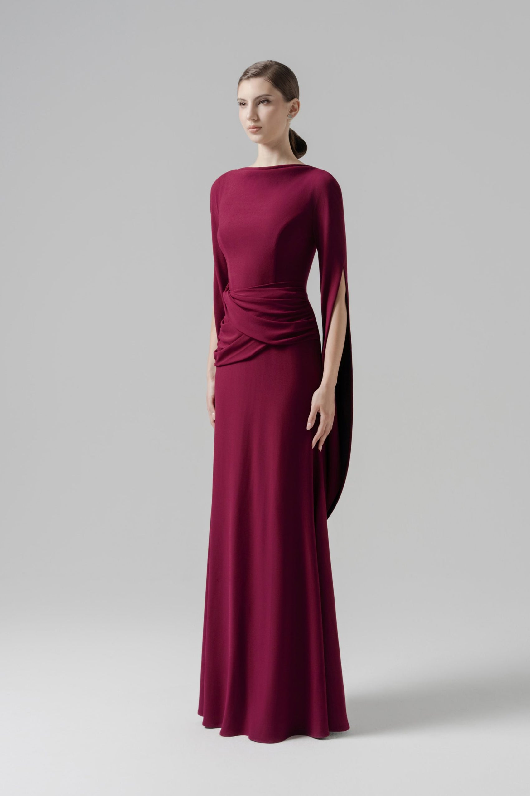 Moonlit Gaze Dress in claret image 1