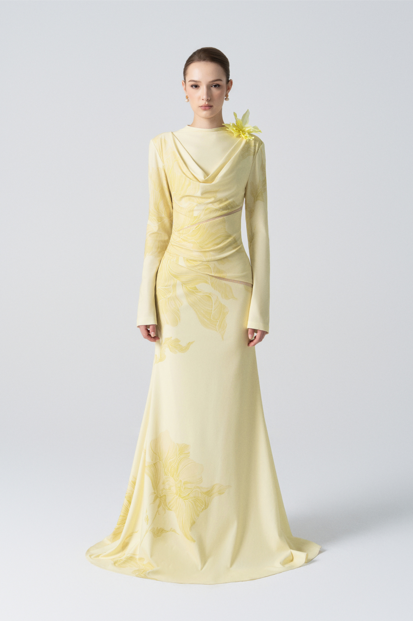 Blossom Drift Fishtail Gown