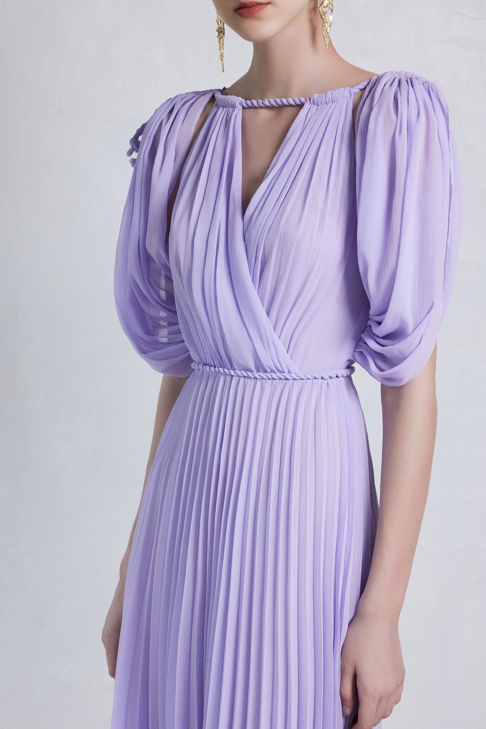 Mira Pleated Maxi Dress