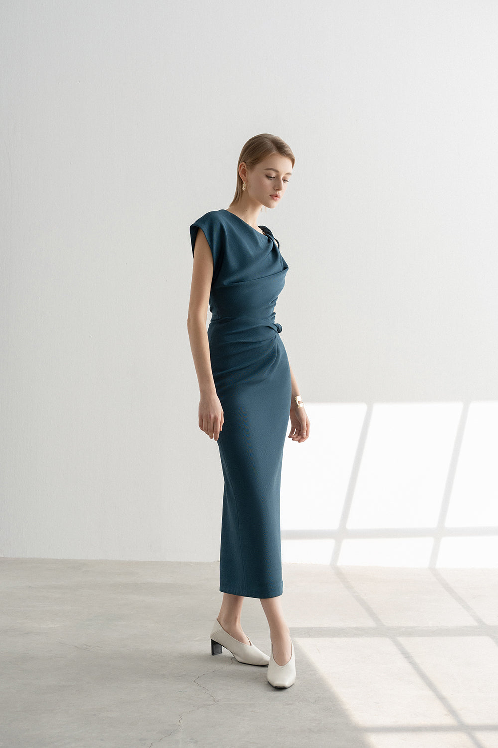 Keva Draped Pencil Dress
