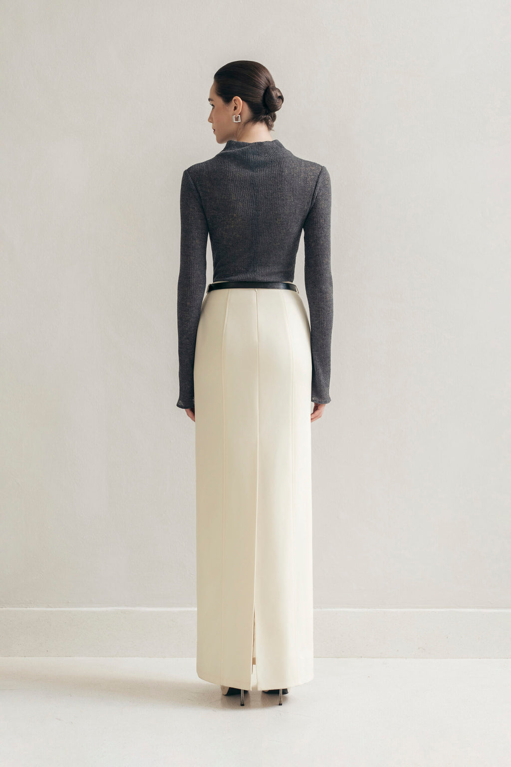Cream Lines Midi