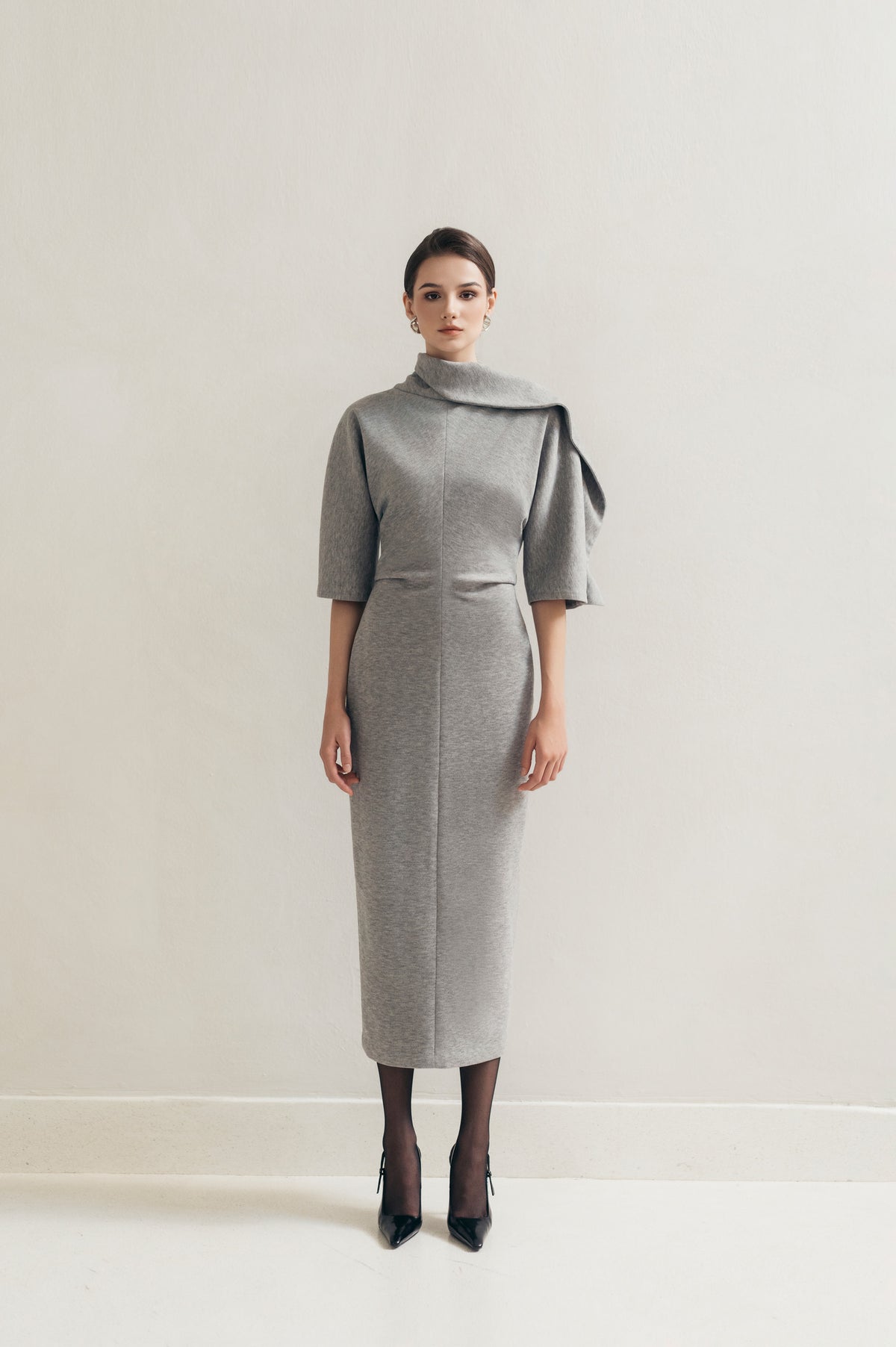 Grey Wrap Dress