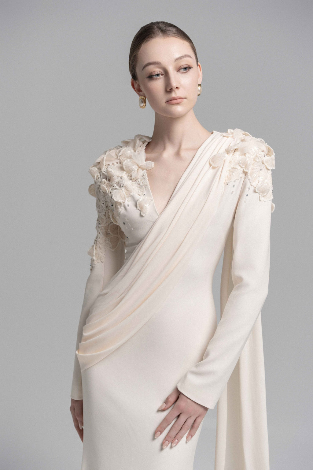 Alluring Lace-Appliqué Mermaid Gown