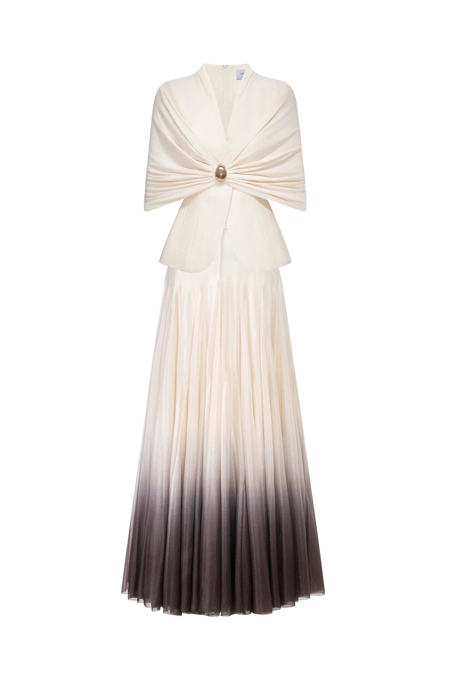 طقم هيكل مبطن مع بنطال واسع الساقين